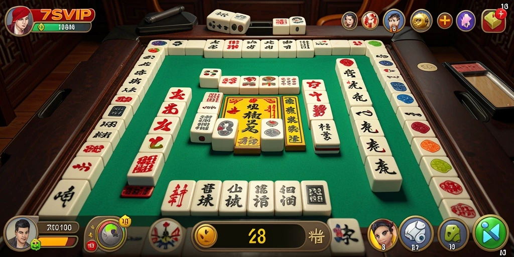Screenshot gameplay 7SVIP menunjukkan serunya bermain Mahjong.