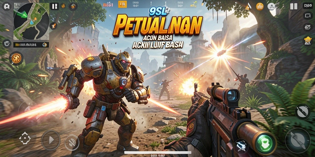 Gameplay seru dalam 9SL dengan aksi TPS yang mendebarkan.