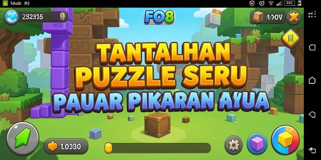 Screenshot FO8 menunjukkan gameplay menantang dan seru dari game Puzzle.