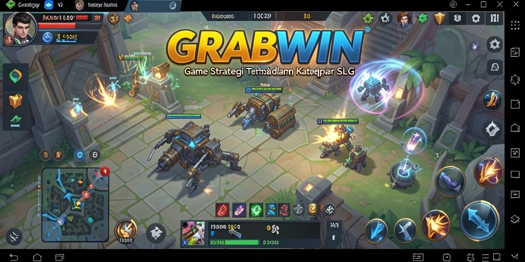 Tampilan seru dari gameplay SLG di GRABWIN.