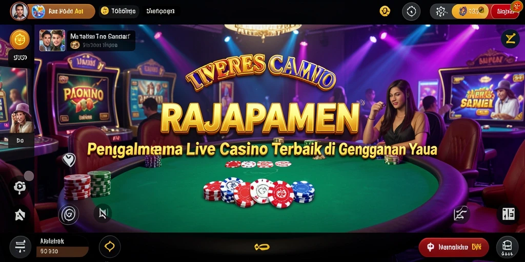 Tampilan gameplay Live Casino yang seru dan interaktif di RAJAPAMEN.