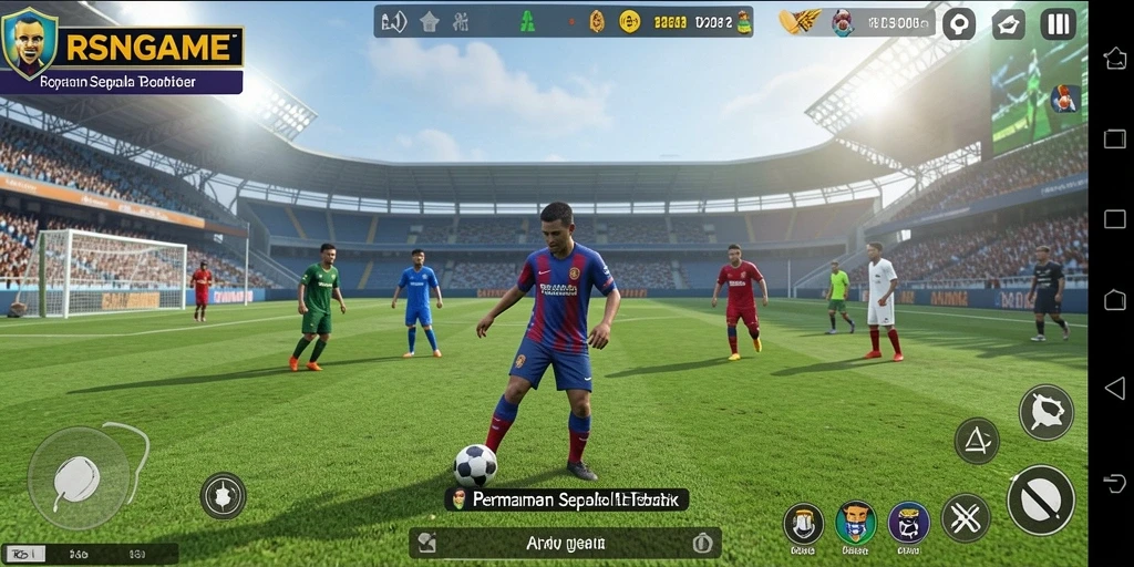 Tampilan gameplay RSNGAME yang menakjubkan dalam aksi sepak bola.