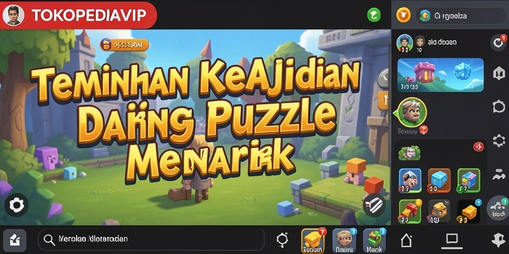 Tampilan gameplay Puzzle menarik di TOKOPEDIAVIP.