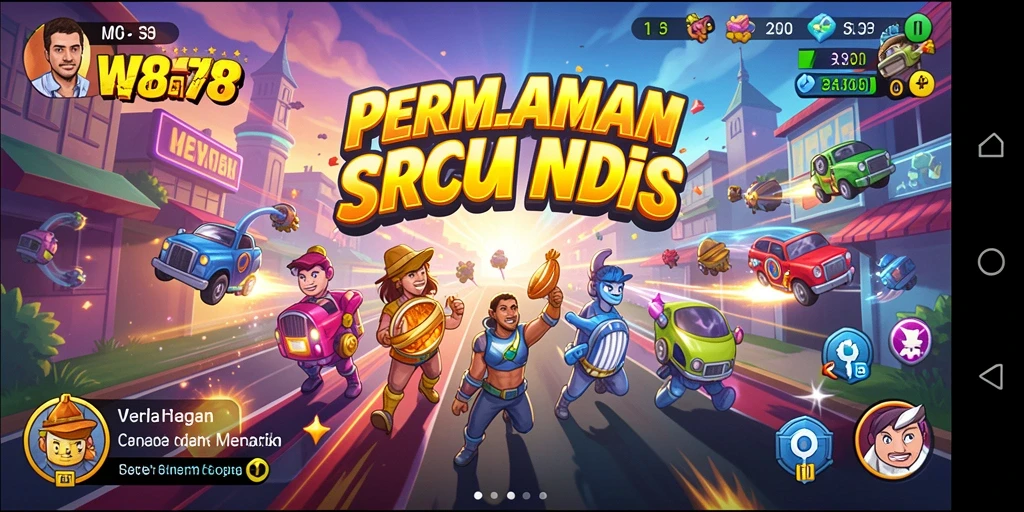 Tangkapan layar WE878 menunjukkan aksi gameplay Arcade yang seru.
