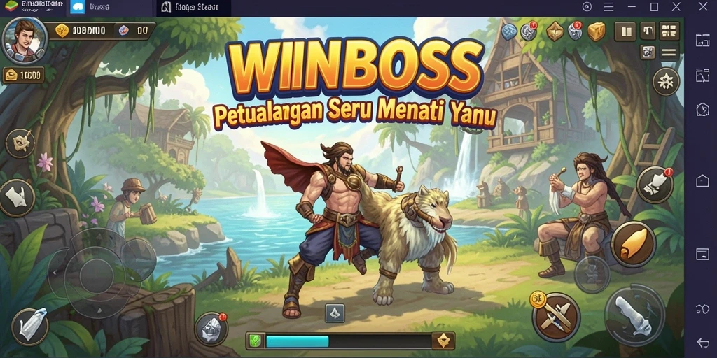 Tangkapan layar gameplay <strong>WINBOSS</strong> menampilkan aksi seru dan petualangan mendebarkan.